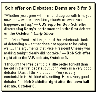 Bob Schieffer on Debates: Dems are 3 for 3