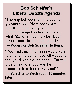 Bob Schieffer's Liberal Debate Agenda