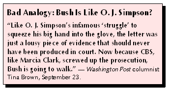 Bad Analogy: Bush Is Like O.J. Simpson?