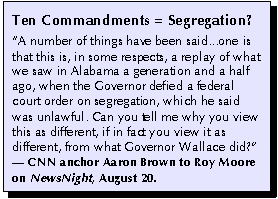 Ten Commandments = Segregation?