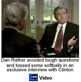 Dan Rather interviewing Bill Clinton