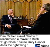 Dan Rather interviewing Bill Clinton