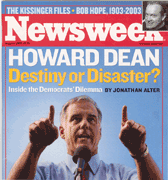 Howard Dean on cover of Newsweek