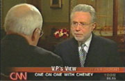 CNN's Wolf Blitzer interviewing VP Dick Cheney