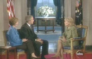 President George Bush, First Lady Laura Bush & ABC's Barbara Walters