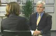 CBS's Gloria Borger interviewing Newt Gingrich